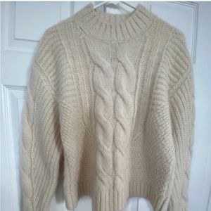& Other Stories Cream Wool Alpaca Sweater Sz XS